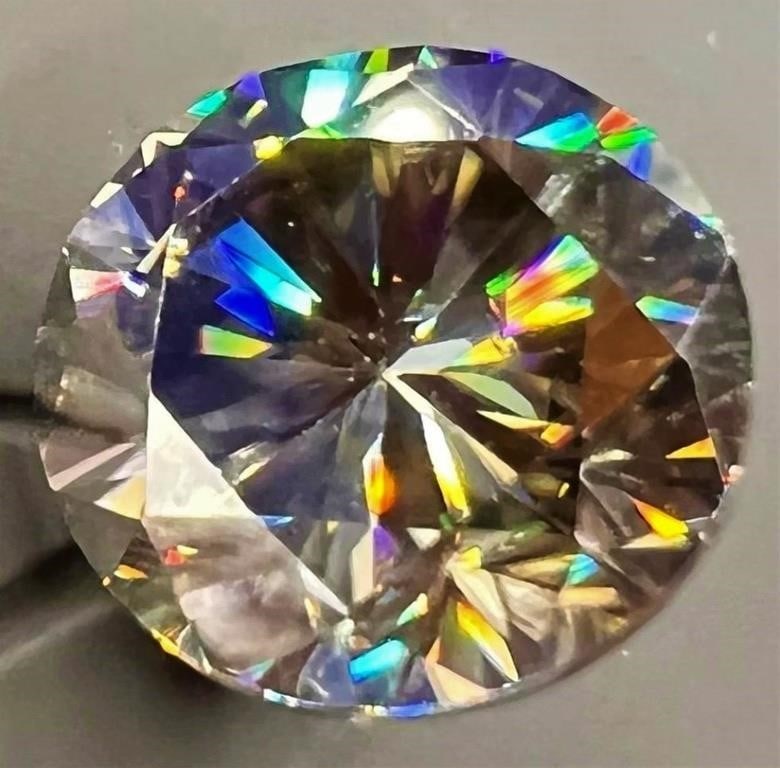 5.89 Ct Vs1 Golden Amber Bronze Fire Moissanite Solitaire