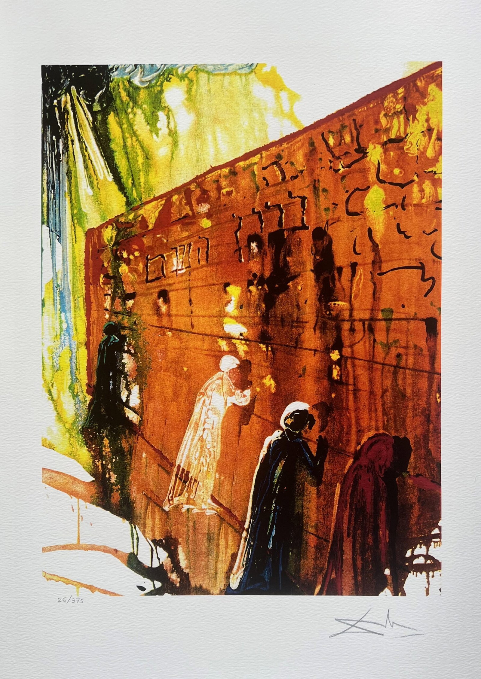 Salvador Dali WAILING WALL Facsimile Signed & Numbered Giclee