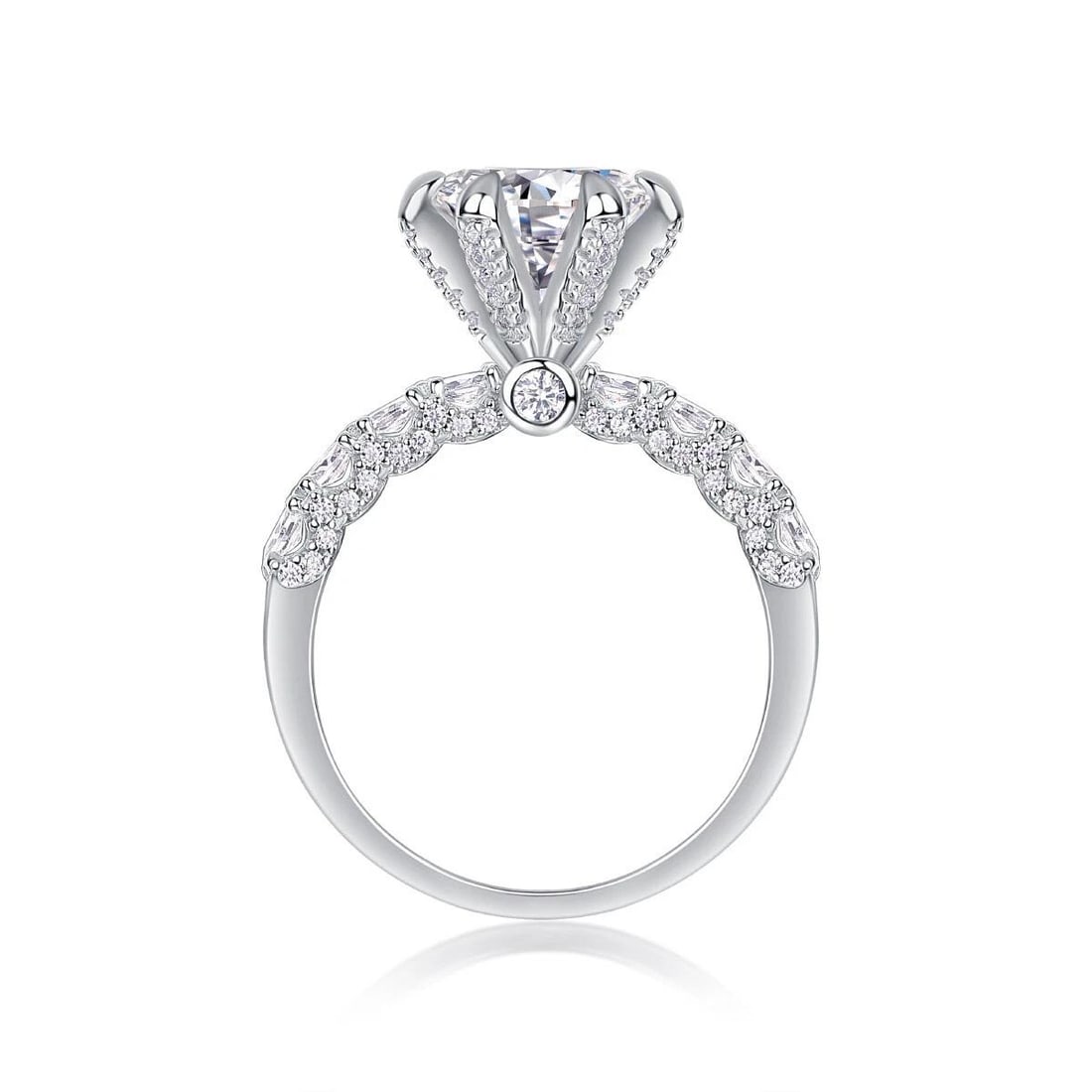 Sterling Silver 3ct Moissanite Ring - 3