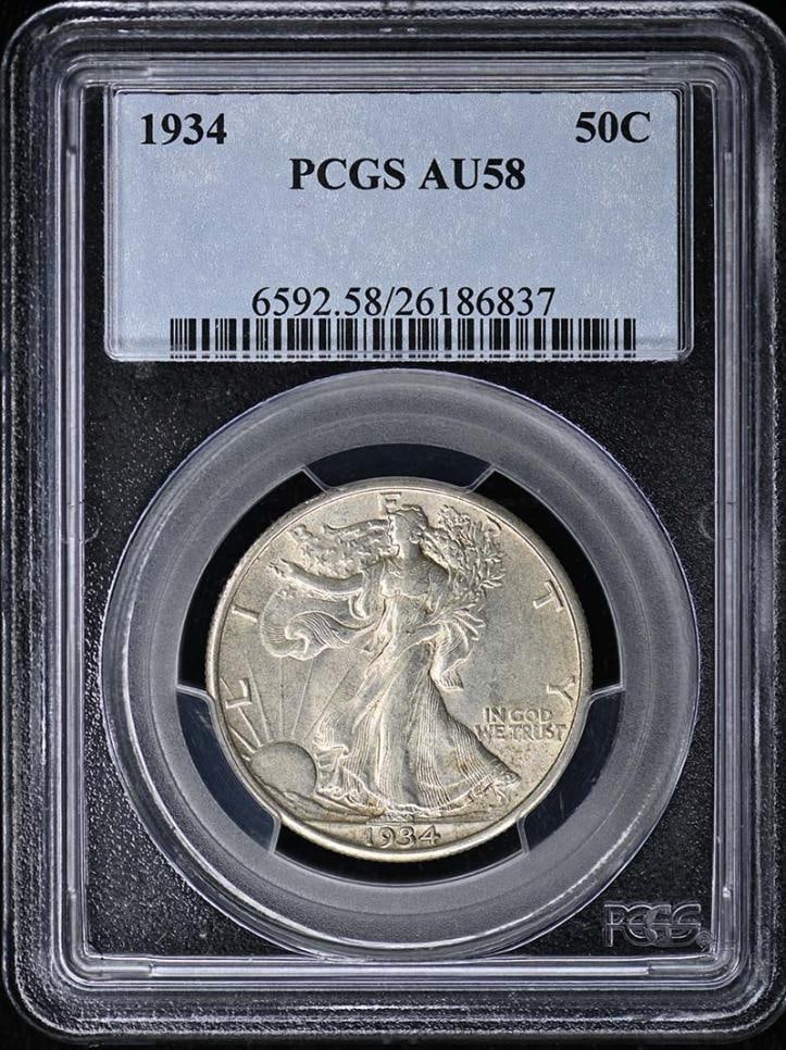 1934 Walking Liberty Half Dollar PCGS AU58 (1 of 2)