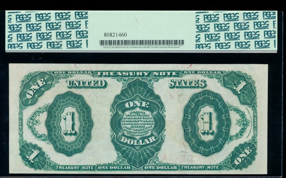 1891 $1 Treasury Note PCGS 64PPQ - 2