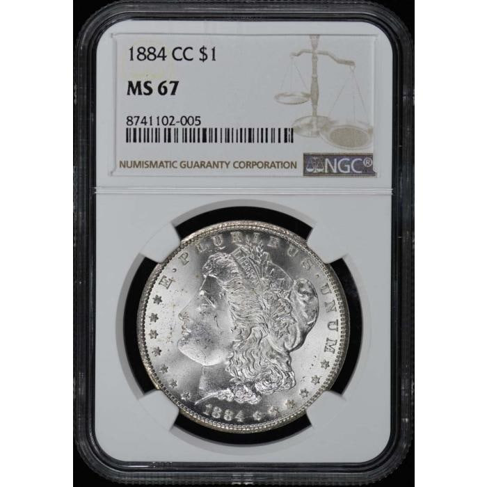 1884-CC $1 Morgan Silver Dollar NGC MS67 (1 of 2)