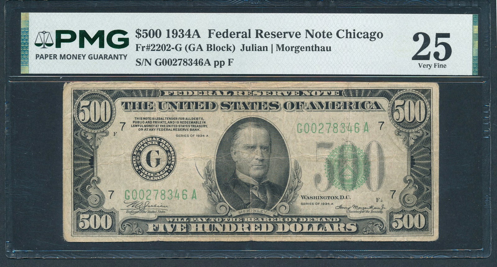 1934A $500 Chicago FRN PMG 25 (1 of 2)
