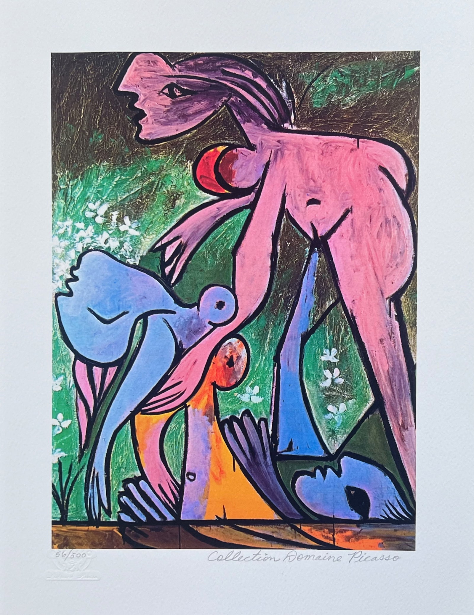 Pablo Picasso THE RESCUE Estate Signed Limited Edition Giclee: This is a PABLO PICASSO (ESTATE COLLECTION DOMAINE) (1881-1973) small giclee titled The Rescue. This piece is pencil signed on the lower right as Collection Domaine Picasso and has an embossed seal st