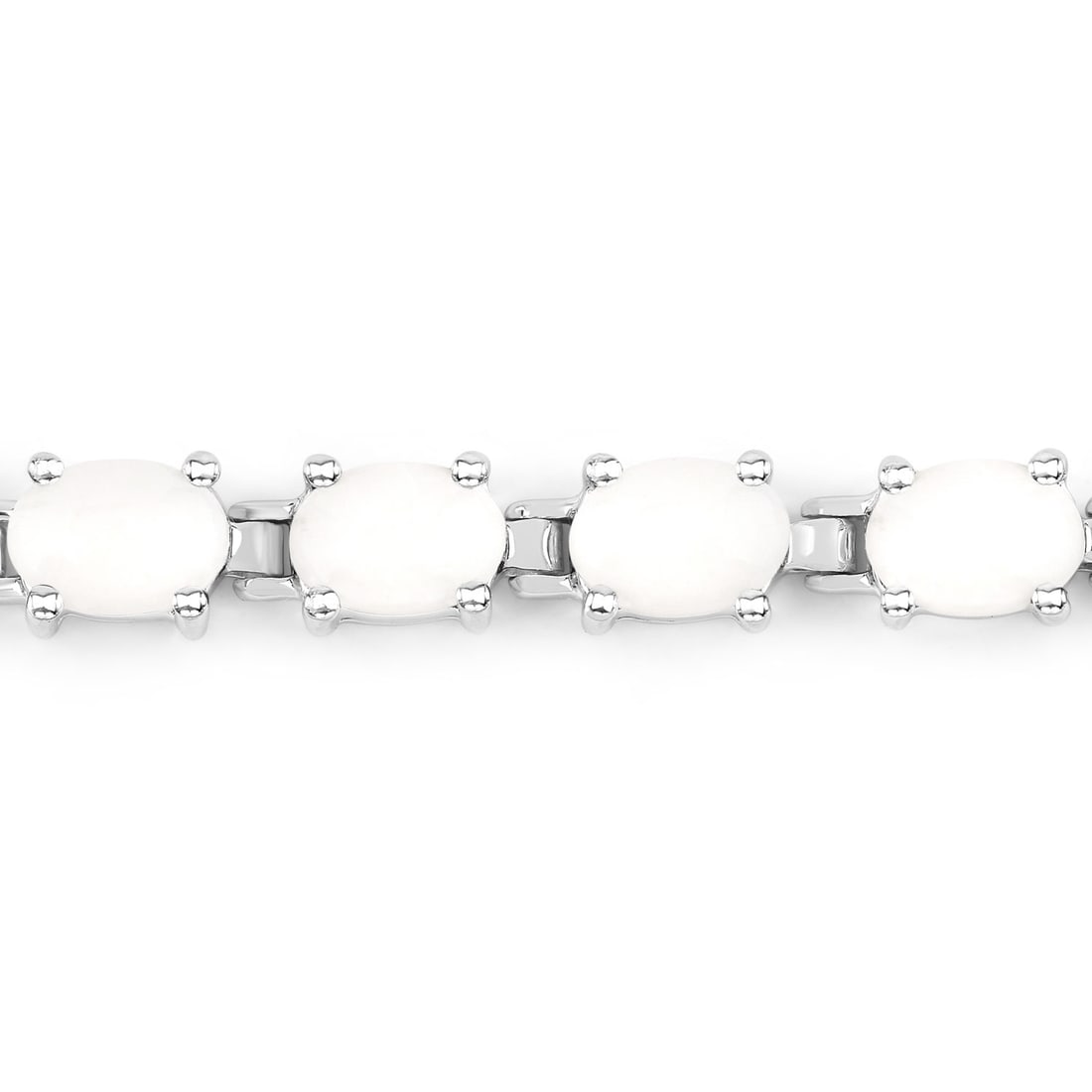 Plated Rhodium 10.26ctw Opal Bracelet - 2