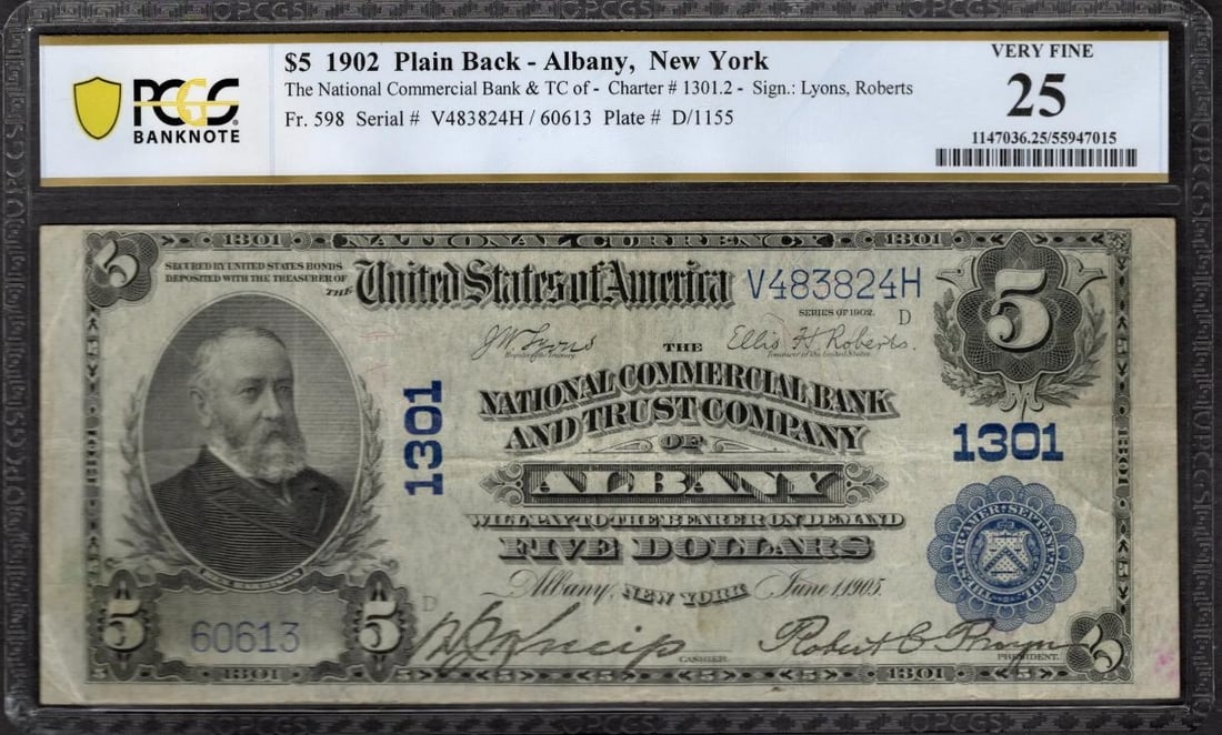 1902 $5 Albany NY National PCGS 25 (1 of 2)