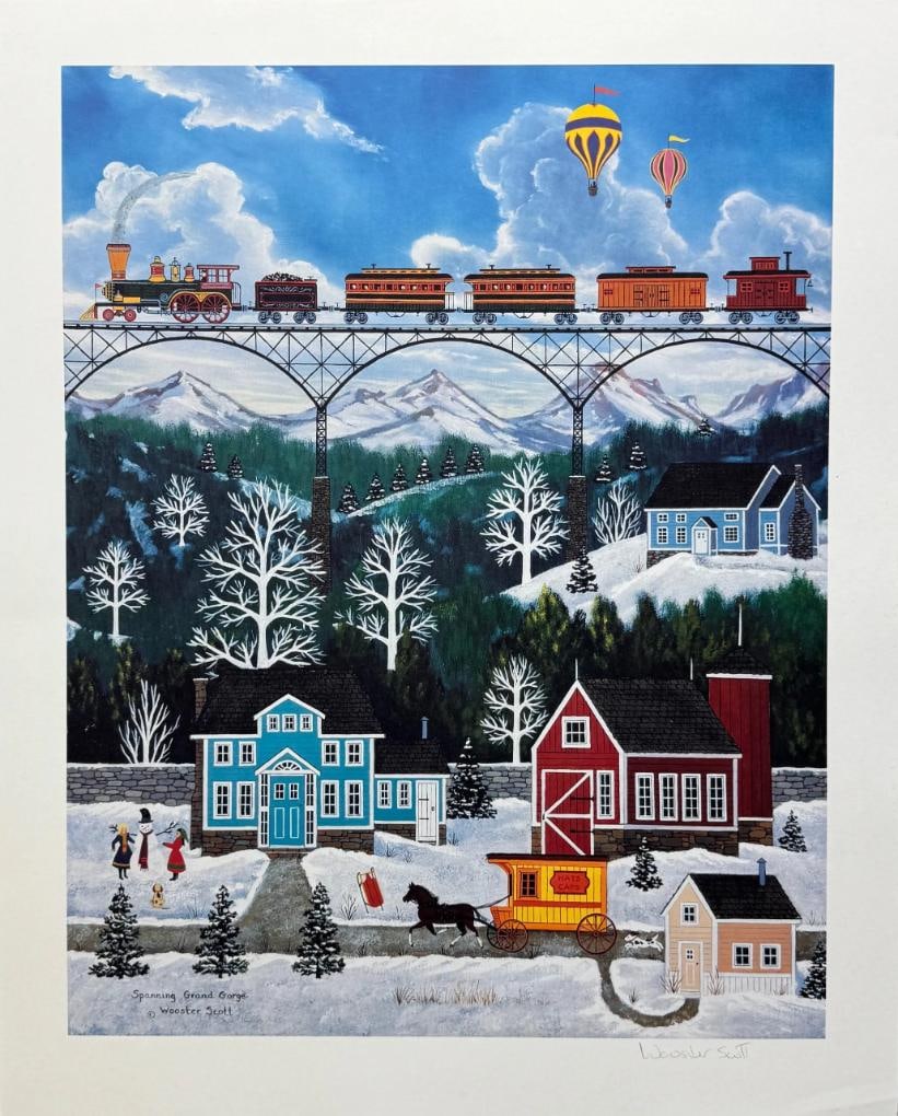 Jane Wooster Scott SPANNING GRAND GORGE Hand Signed Numbered Lithograph (1 of 1)