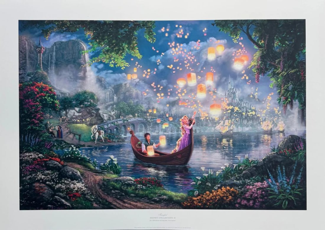 Thomas Kinkade TANGLED Hand Signed Limited Edition Lithograph (1 of 1)