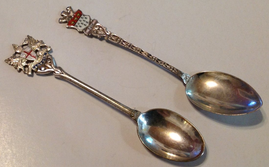 Estate old Sterling silver lot of souvenir spoons (1 of 5)