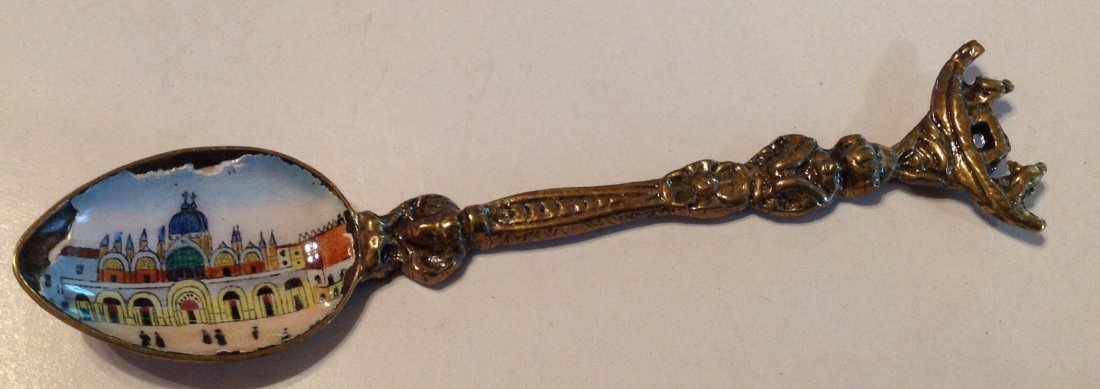 Estate old Sterling silver Italy souvenir spoon (1 of 5)