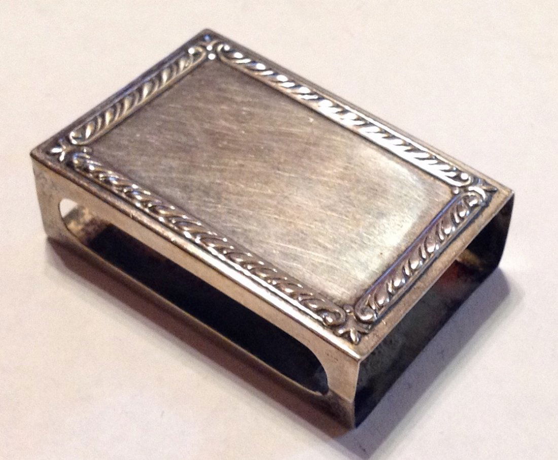 Antique Sterling silver vesta match box cover (1 of 4)