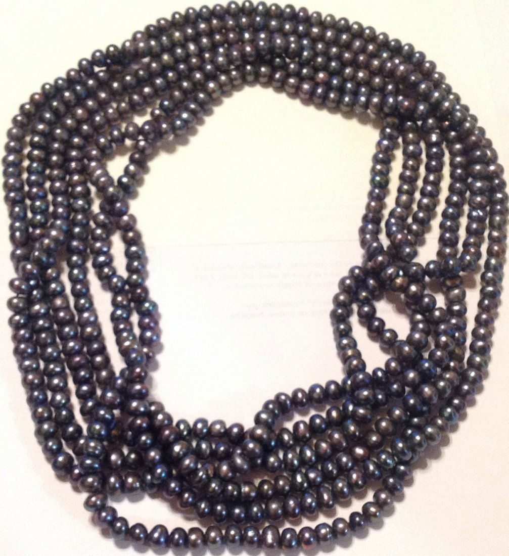 Vintage estate Extra long Tahitian pearl necklace. (1 of 3)