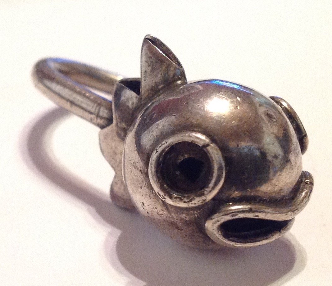 Estate old Mexico silver modernist fish figural (1 of 5)