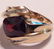 Vintage estate 14k gold garnet diamond ring