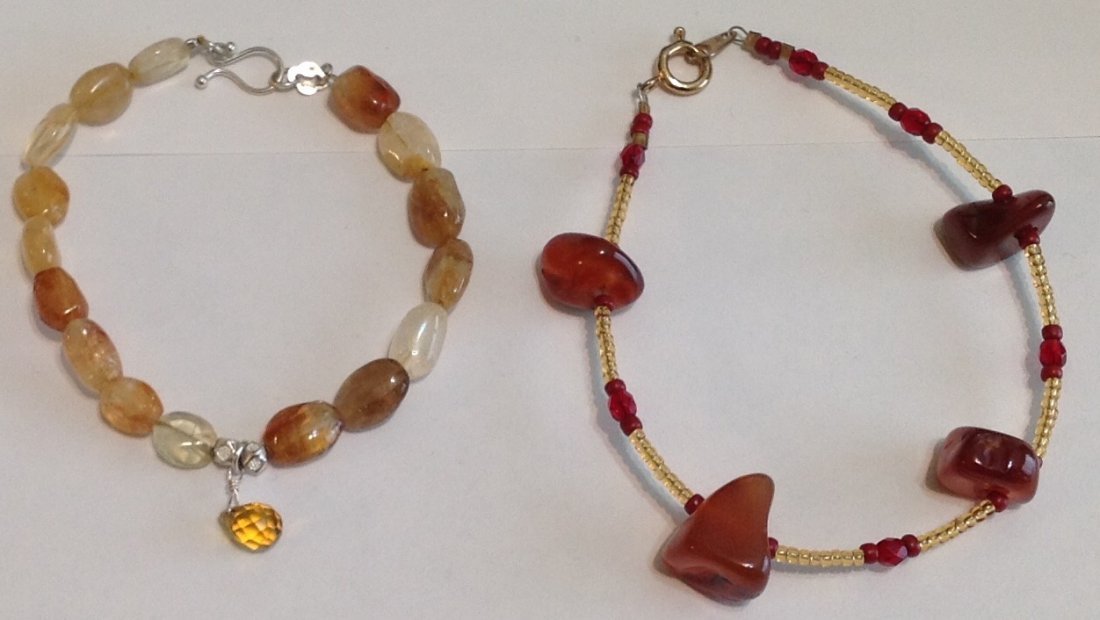 Estate vintage lot Sterling Amber & assorted bracelets (1 of 4)