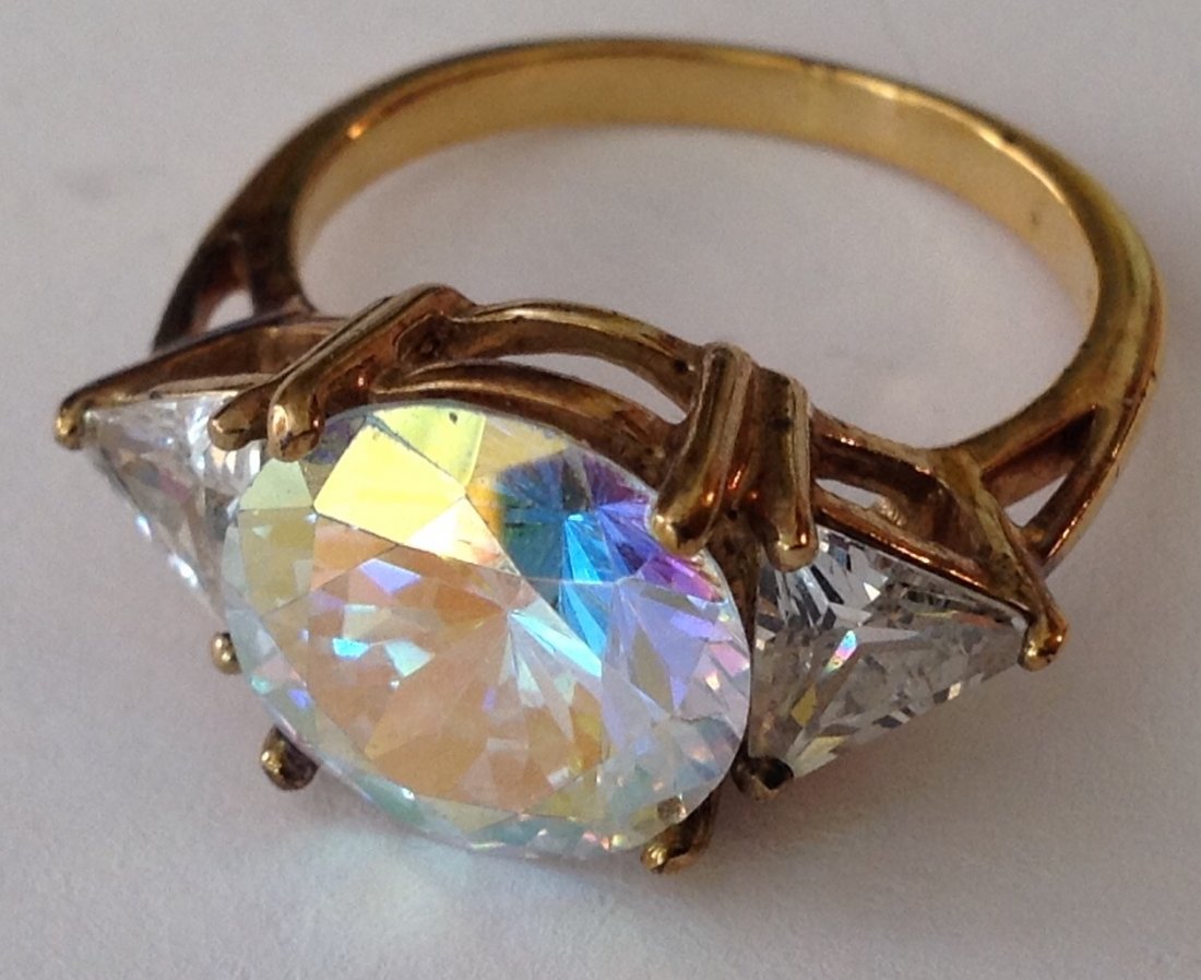 Estate vintage Sterling silver gemstone ring (1 of 3)