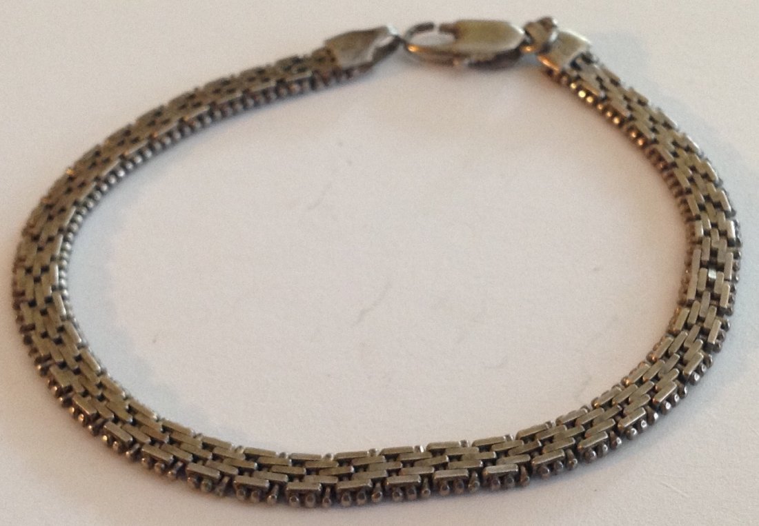 Estate vintage antique Sterling silver bracelet (1 of 4)