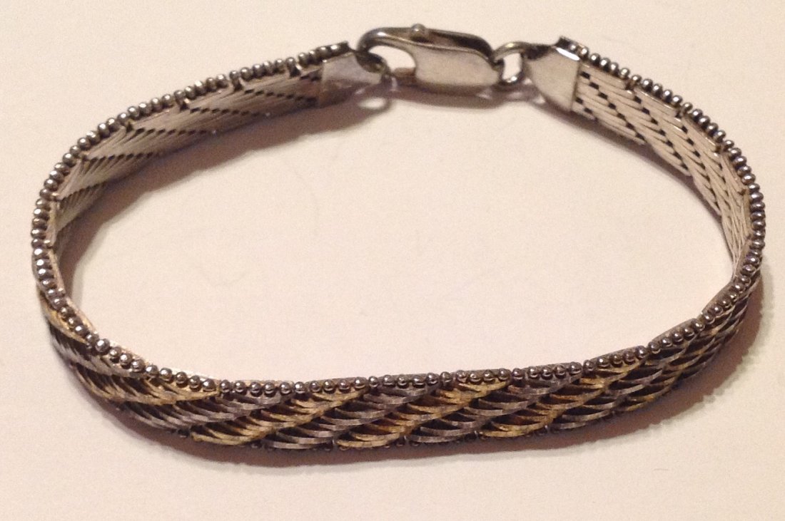 Estate vintage antique Sterling silver bracelet (1 of 4)