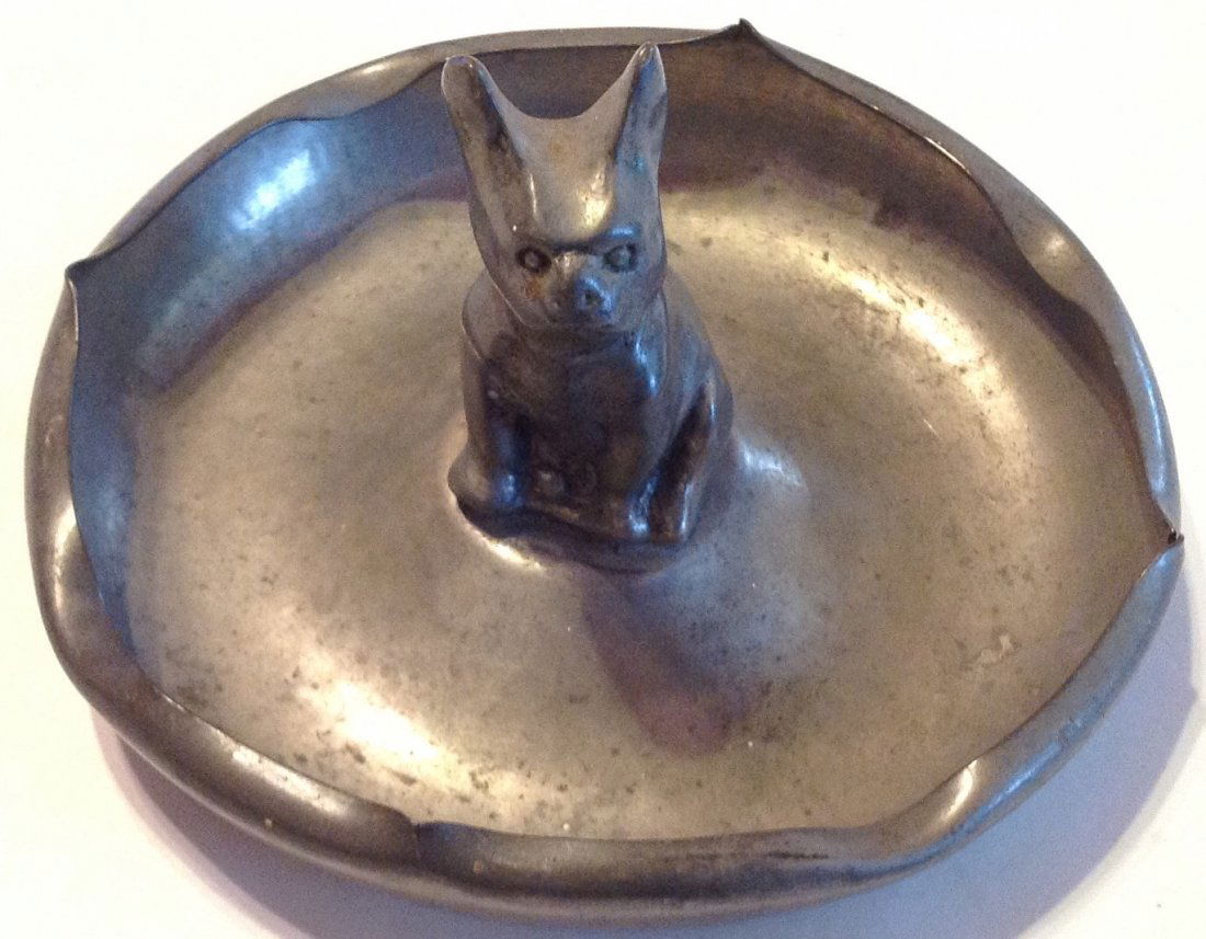 Estate Dansk tin handmade french bulldog figurine (1 of 4)