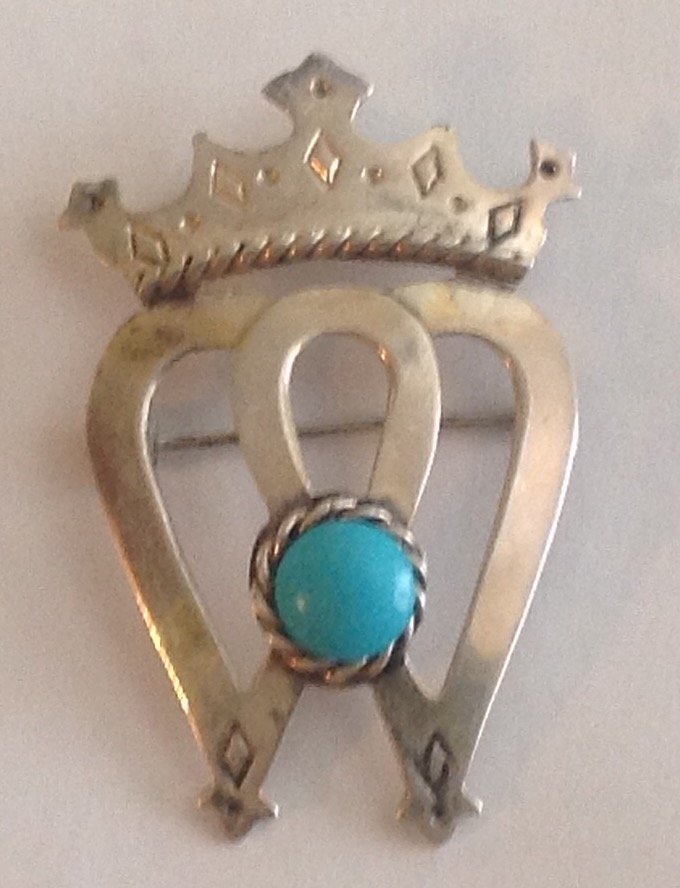 Estate antique mexico silver 925 turquoise brooch: Estate items. Marked.. ( SU 925 Mexico ) Tested. Sterling. Size. see pic. 10.5 grams.