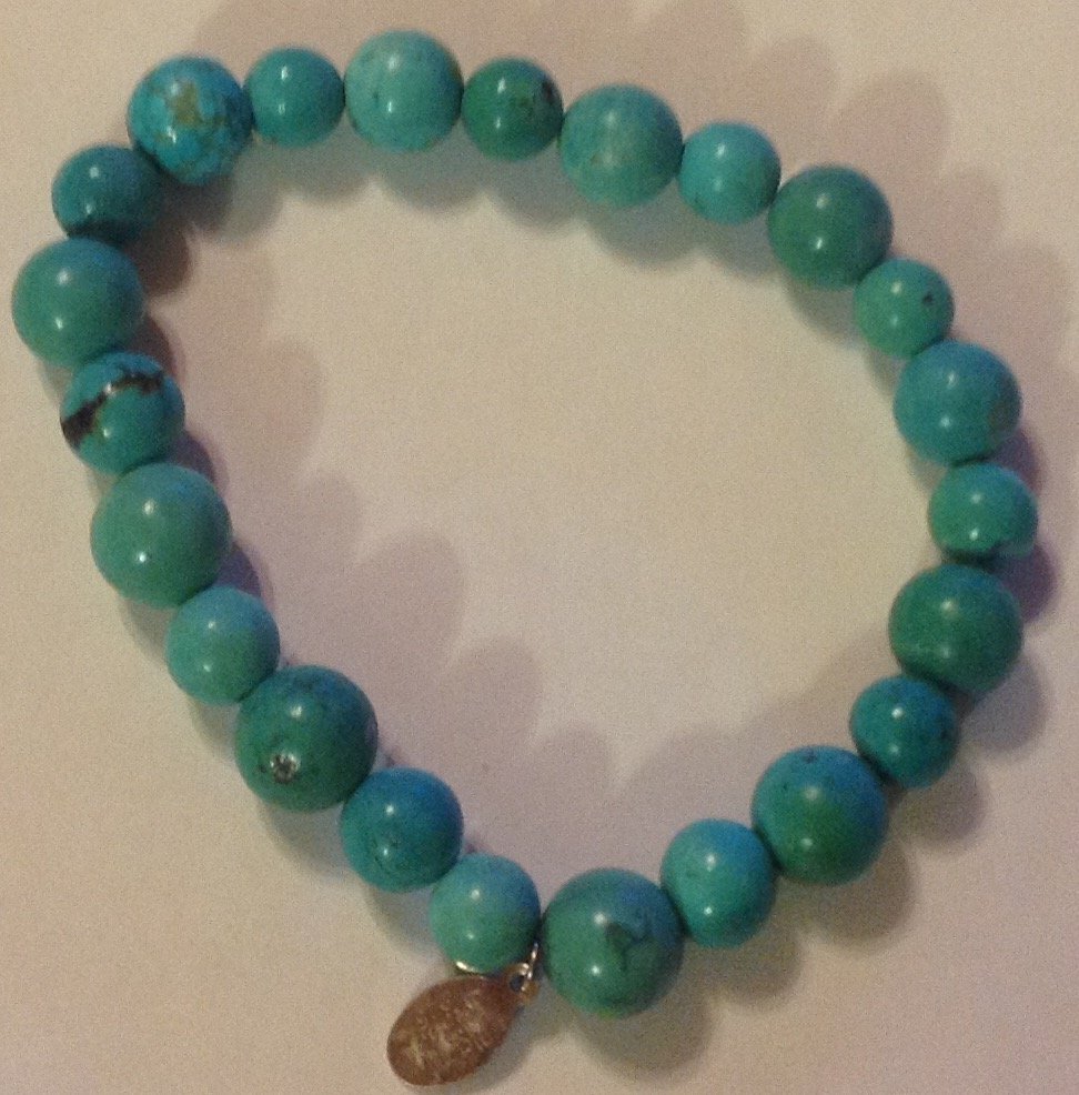 Estate Native sterling turquoise bead bracelet (1 of 3)