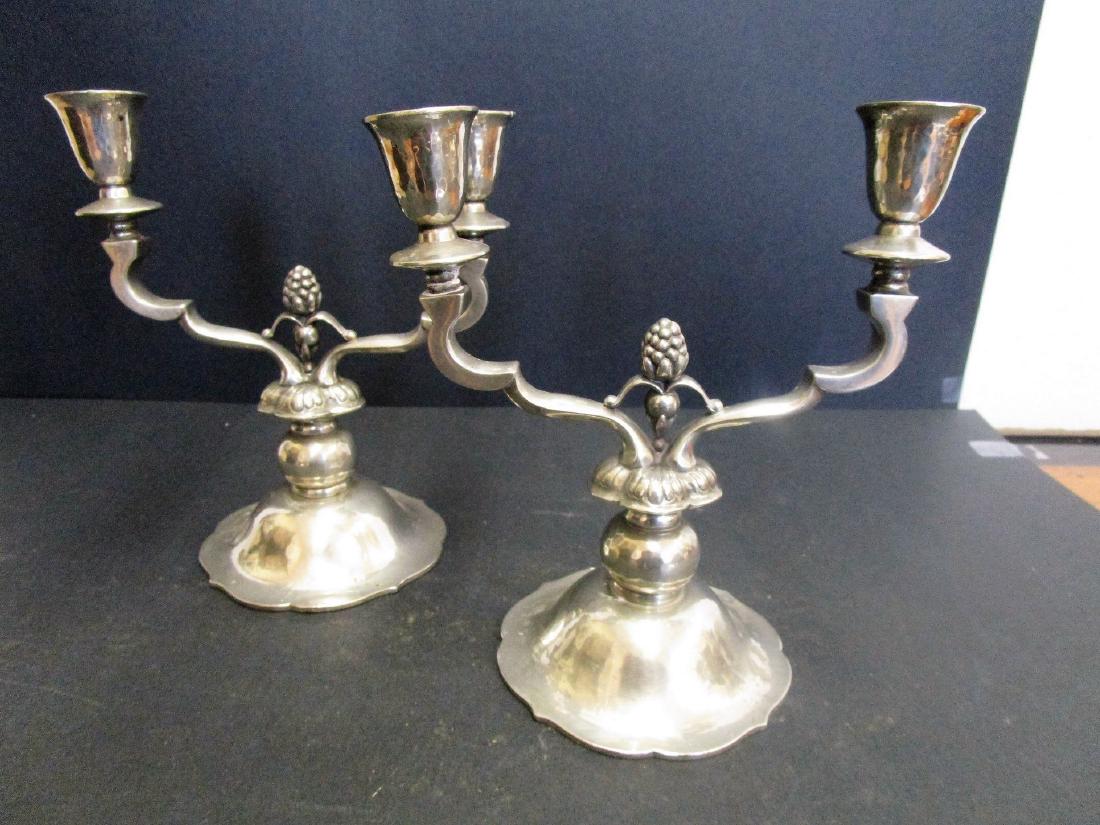 Pr. Danish Silver Plate Candlesticks (1 of 2)