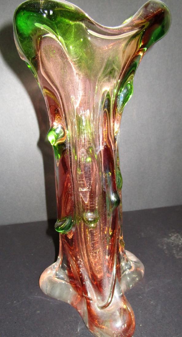Heavy Tree Form Glass Vase (1 of 2)