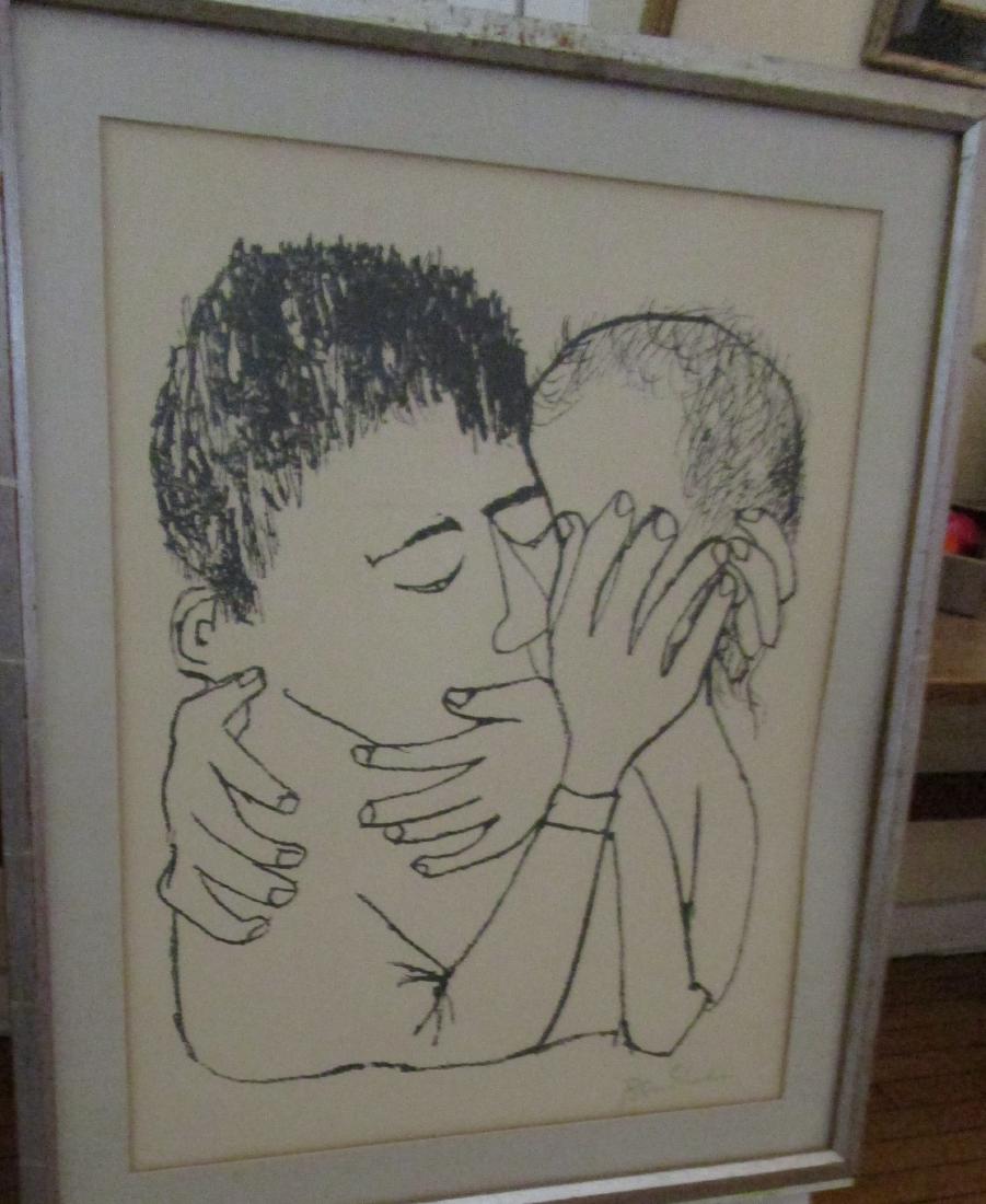 Litho of Couple Kissing  Ben Shahn . (1 of 3)