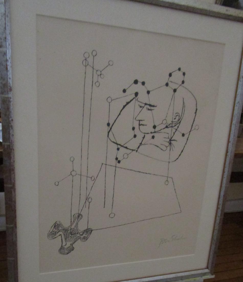 Litho of Thinking Man -shahn (1 of 2)