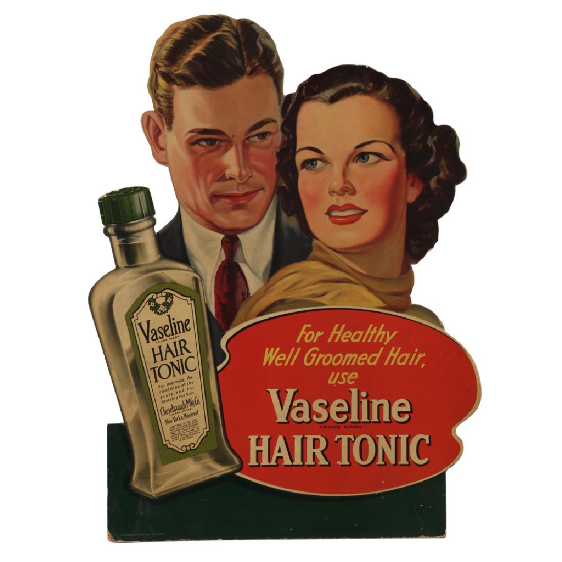 Canadian Barbershop “Vaseline Hair Tonic” Cardboard (1 of 3)