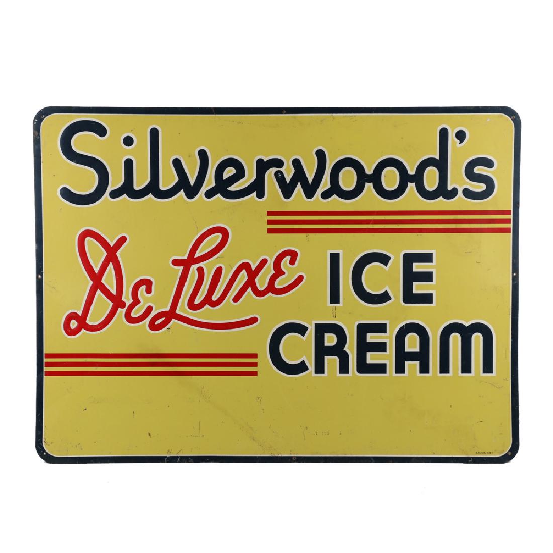 Large Canadian Single Sided Embossed Tin Silverwoods (1 of 4)