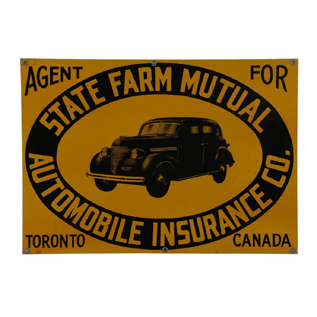 Canadian Single-Sided Lithographed Metal State Farm (1 of 3)