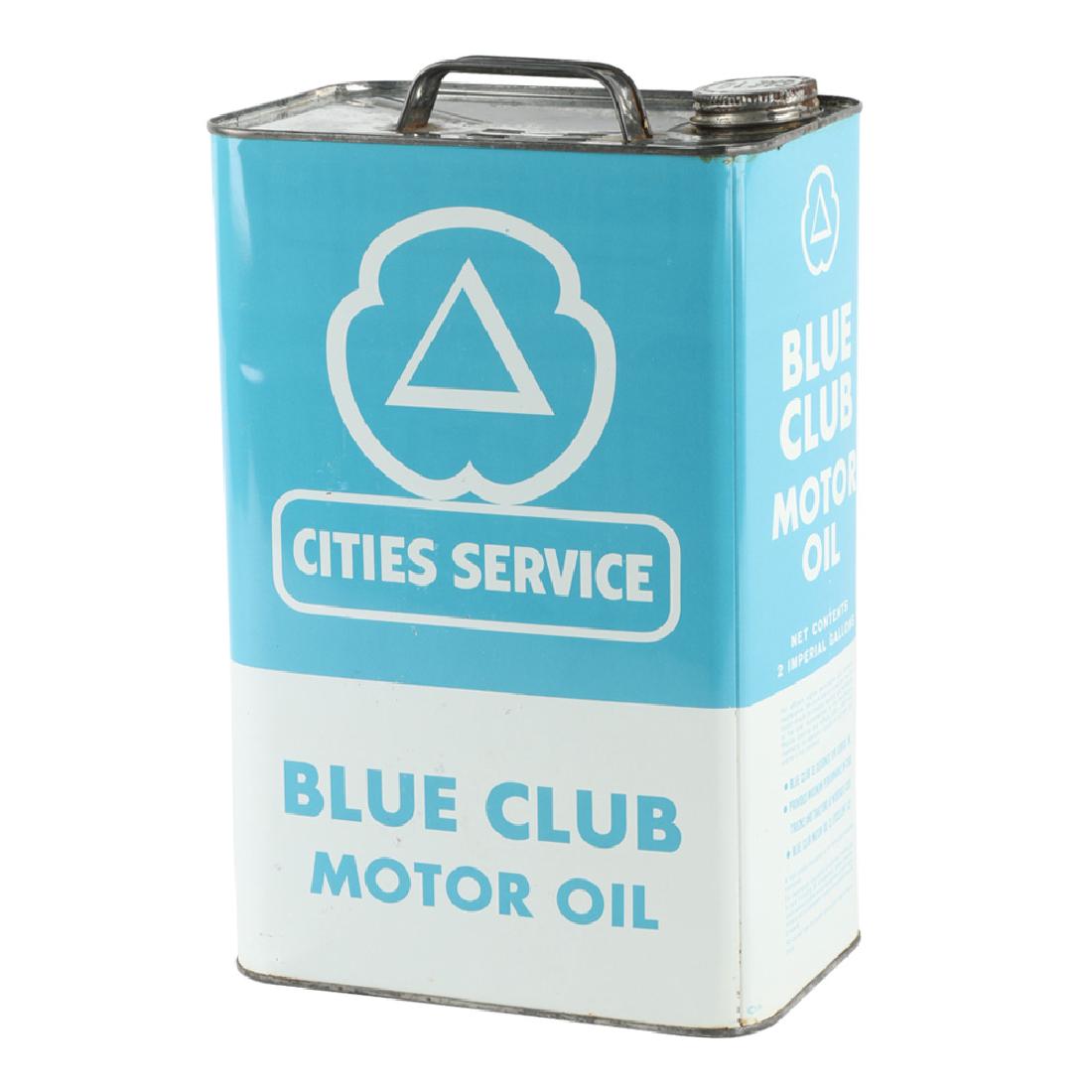 Lithographed Tin 2 Gallon Cities Service “Blue Club” (1 of 9)