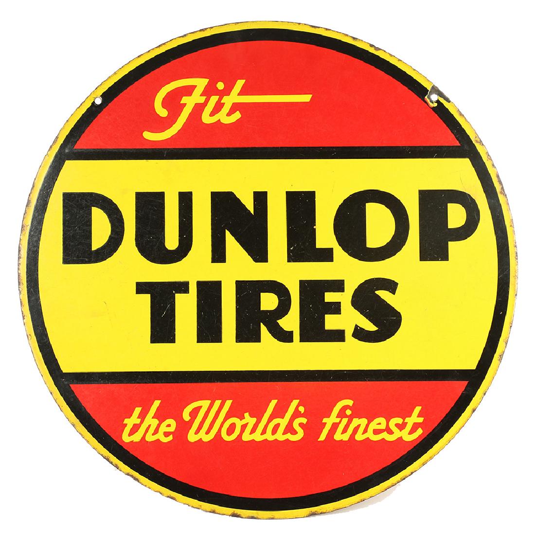 Canadian 2-Sided Porcelain “Dunlop Tires” 2’ Hanging (1 of 9)