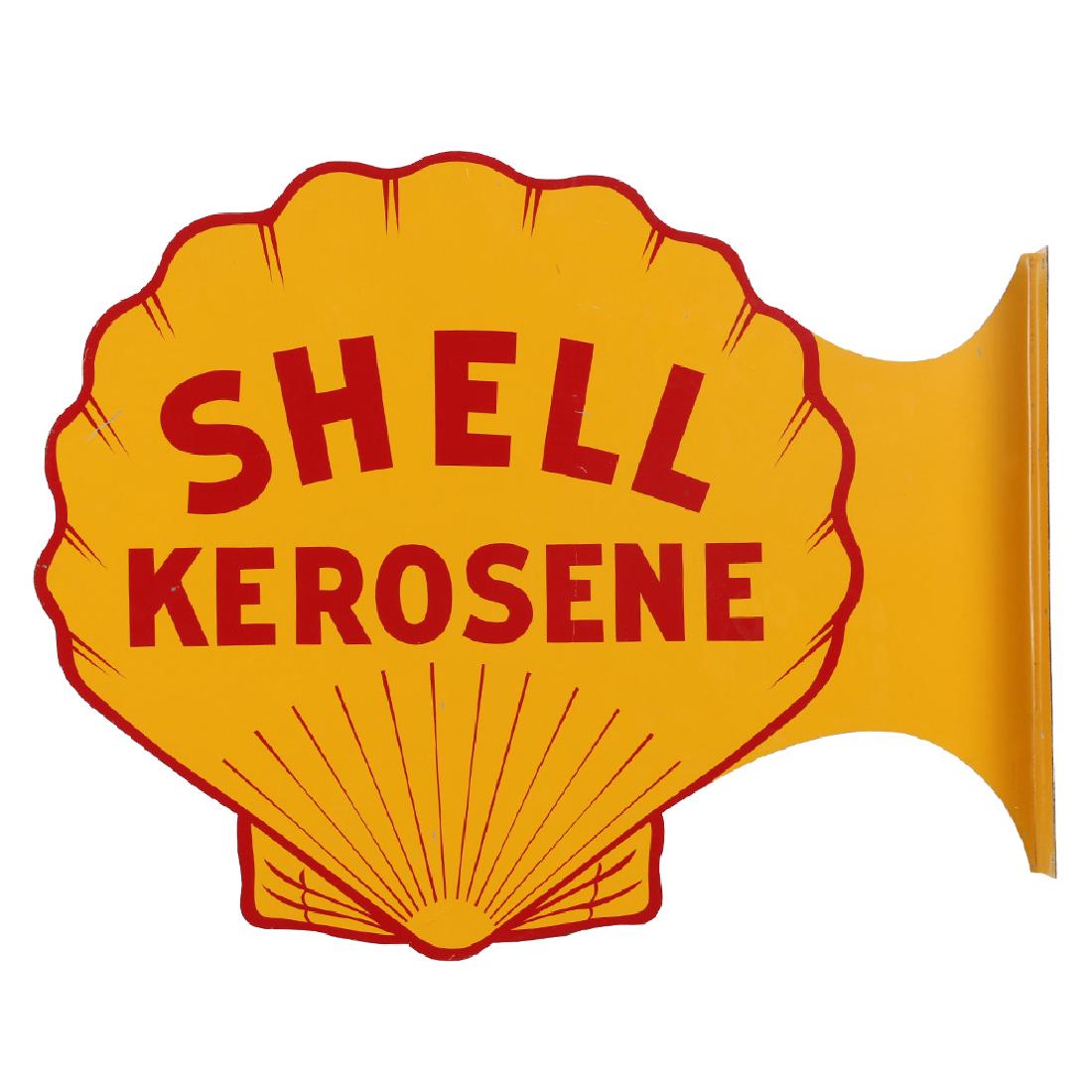 Rare 1930s  "Shell Kerosene" Diecut Flange Sign (1 of 5)
