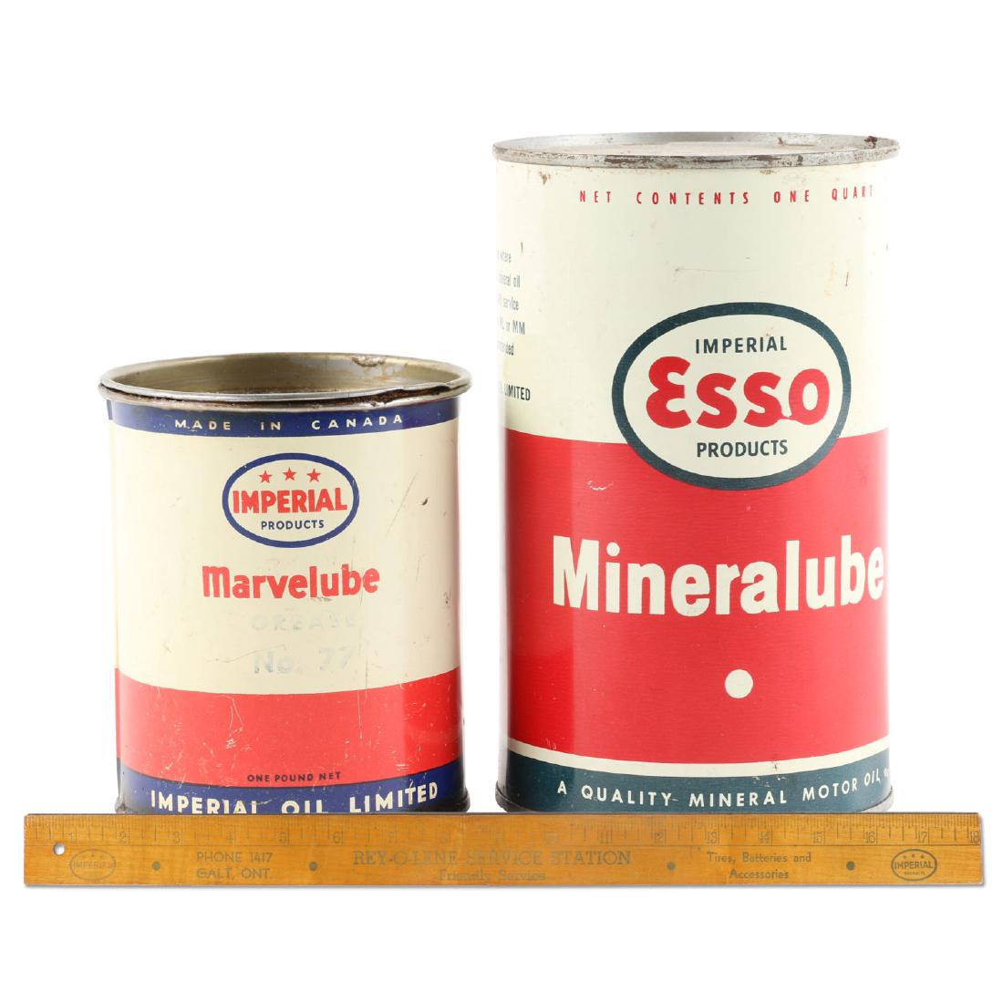 Lot ESSO Imperial 3-Star Marvelube 1lb Grease Can & 1 (1 of 10)