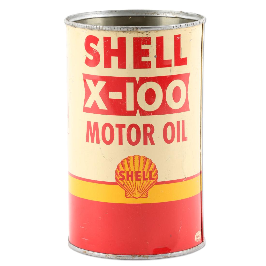 Shell X-100 Motor Oil Imperial 1 Quart Can (1 of 8)