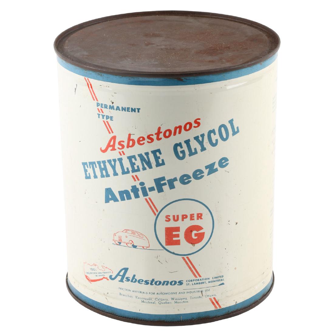 Rare Asbestonos Anti-Freeze 1 Imperial Gallon Tin Litho (1 of 9)