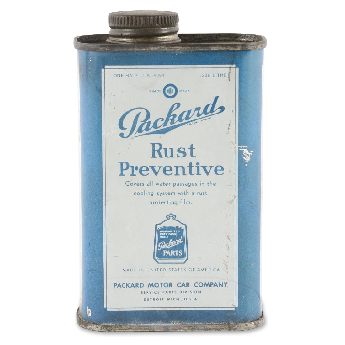 1930's Packard Half Pint “Rust Preventive” Tin Litho (1 of 6)