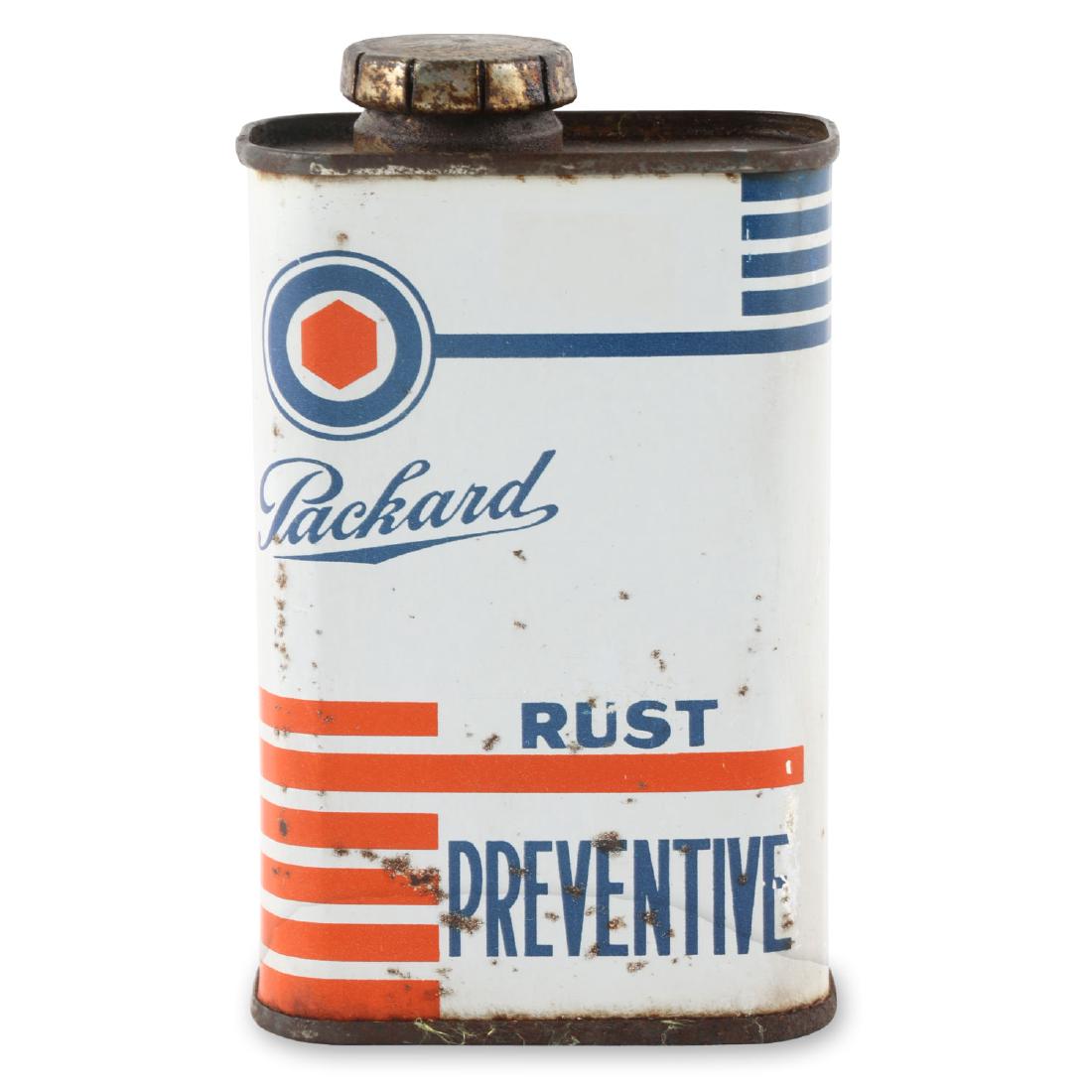1940's Packard 8 oz “Rust Preventive” Tin Litho Can (1 of 7)