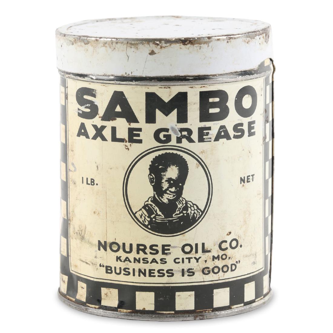 Nourse Oil Co. “Sambo Axle Grease” 1 lb Tin Litho (1 of 8)