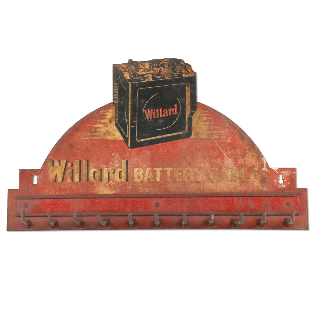 Embossed Tin “Willard Battery Cables” Service Station (1 of 5)