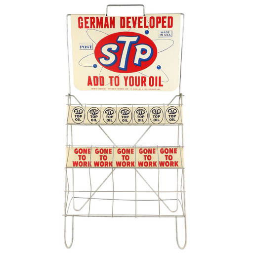 1962 “stp” Oil Additive Embossed Tin Product Display