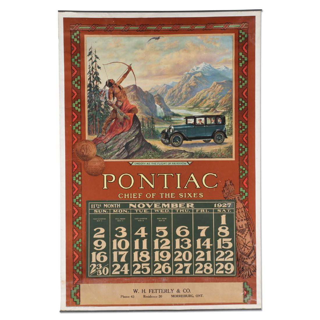 Rare Canadian 1927 Pontiac “Chief of the Sixes” Litho (1 of 7)