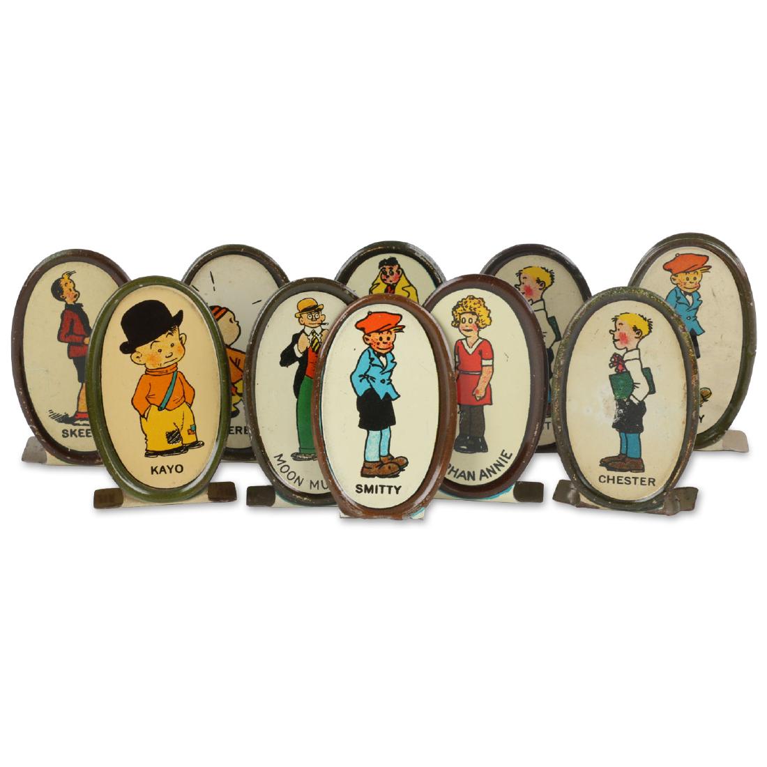 Lot of 10 Lithographed Tin Cracker Jack Cartoon (1 of 6)