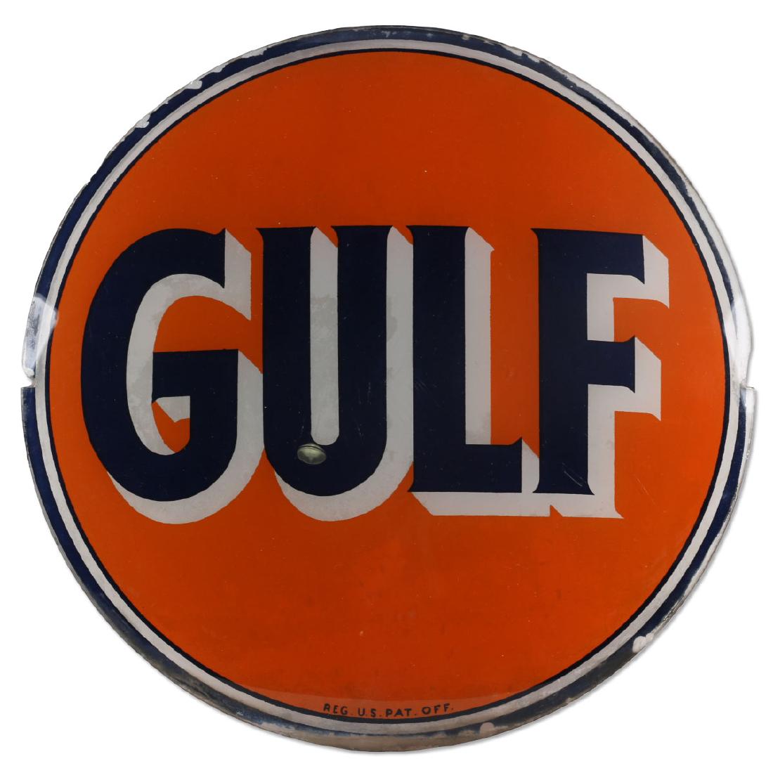 1930’s Gulf Single Convex Gasoline Pump Globe Lens (1 of 7)