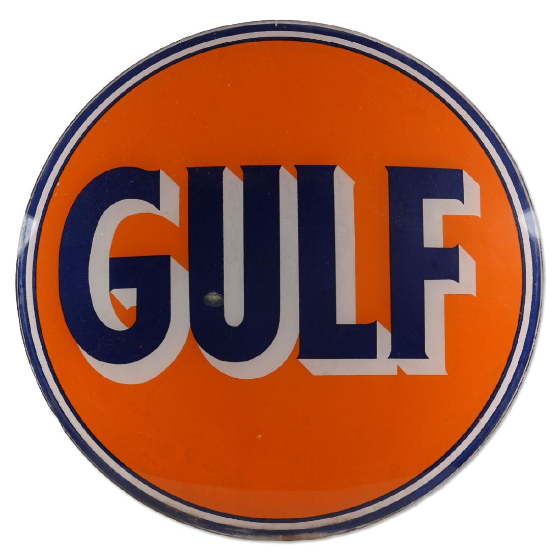 1940’s Gulf Single Convex Gasoline Pump Globe Lens (1 of 5)