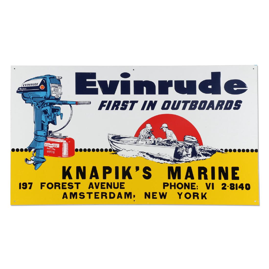 Reproduction Single Sided Embossed Tin Evinrude (1 of 3)
