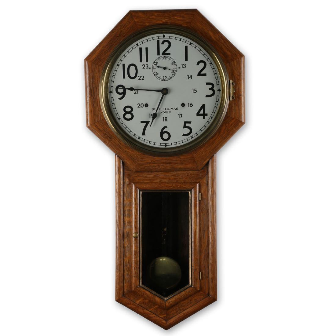 Seth Thomas "World" Railroad Station Clock