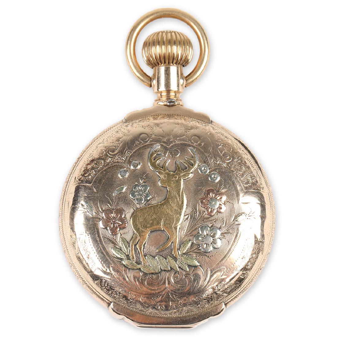 18S Solid 14K Multicolour Box Hinge Elgin B.W Raymond (1 of 10)